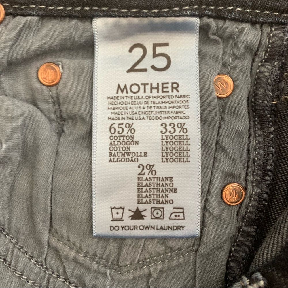 Mother The Looker Crop Coffee, Tea or Me Wash Jeans Size 25 - Picture 10 of 11